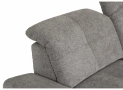 Hoeksalon Artus 371x260cm - stof - grijs