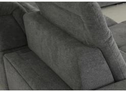 Hoeksalon Artus 371x260cm - stof - grijs met bedfunctie & opbergruimte