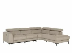 Hoeksalon Arya 293x241cm - stof - grijs met relax