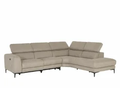 Hoeksalon Arya 293x241cm - stof - grijs met relax