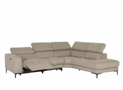 Hoeksalon Arya 293x241cm - stof - grijs met relax