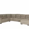Hoeksalon Berry 372x292cm - stof - beige met relax