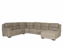 Hoeksalon Berry 372x292cm - stof - beige met relax