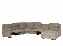 Hoeksalon Berry 372x292cm - stof - beige met relax