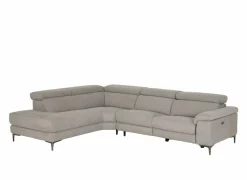 Hoeksalon Cell 295x232cm - stof - grijs met relax