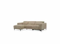 Hoeksalon Cine 277x168cm - stof - taupe met relax
