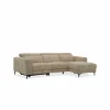 Hoeksalon Cine 277x168cm - stof - taupe met relax