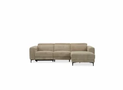 Hoeksalon Cine 277x168cm - stof - taupe met relax