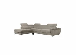 Hoeksalon Condor 283x89cm - stof - champagne