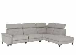Hoeksalon Cosa 295x229cm - stof - grijs met 2 elektrische relaxen