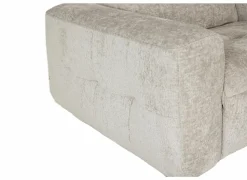 Hoeksalon Crow 301x301cm - stof - turtledove met 2 elektrische relaxen