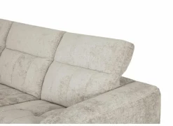 Hoeksalon Crow 301x301cm - stof - turtledove met 2 elektrische relaxen