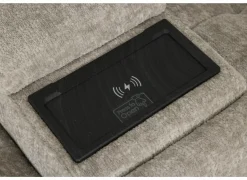 Hoeksalon Crow 334x301cm - stof - turtledove met 2 elektrische relaxen