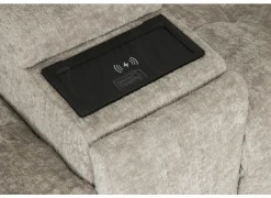 Hoeksalon Crow 334x301cm - stof - turtledove met 2 elektrische relaxen