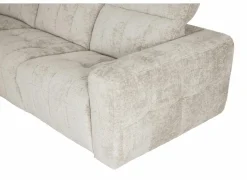 Hoeksalon Crow 334x301cm - stof - turtledove met 2 elektrische relaxen