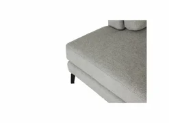 Hoeksalon Davos 341x220cm - stof - grijs