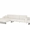 Hoeksalon Divan 393x197cm - stof - lichtbeige