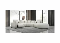 Hoeksalon Down 297x370cm - stof - crème met relax