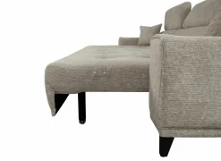 Hoeksalon Dragor 296x179cm - stof - grijs met bedfunctie