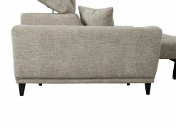 Hoeksalon Dragor 296x179cm - stof - grijs met bedfunctie