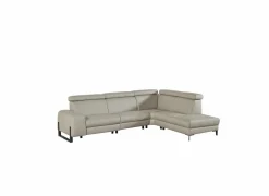 Hoeksalon Durham 298x230cm - stof - lichtgrijs