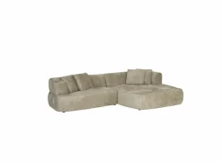 Hoeksalon Eder 310x190cm - stof - taupe
