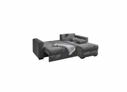 Hoeksalon Elmau 235x169cm - stof - grijs met bedfunctie & opbergruimte