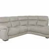 Hoeksalon Elton 250x215cm - stof - dove grey met relax & harde zit