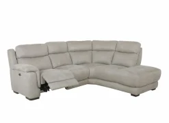 Hoeksalon Elton 250x215cm - stof - dove grey met relax & harde zit