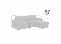 Hoeksalon Flemingsburg 226x165cm - stof - donkergrijs met bedfunctie en opbergruimte