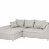 Hoeksalon Genua 250x179cm - stof - grijs