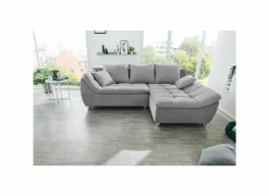 Hoeksalon Genua 250x179cm - stof - grijs