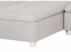 Hoeksalon Genua 250x179cm - stof - grijs