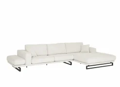Hoeksalon Helio 393x197cm - stof - lichtbeige