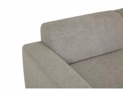 Hoeksalon Ibero 374x283cm - stof - grijs met zitdiepteverstelling