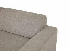 Hoeksalon Ibero 374x283cm - stof - grijs met zitdiepteverstelling