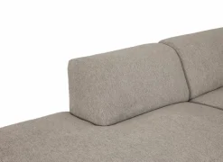 Hoeksalon Ibero 374x283cm - stof - grijs met zitdiepteverstelling