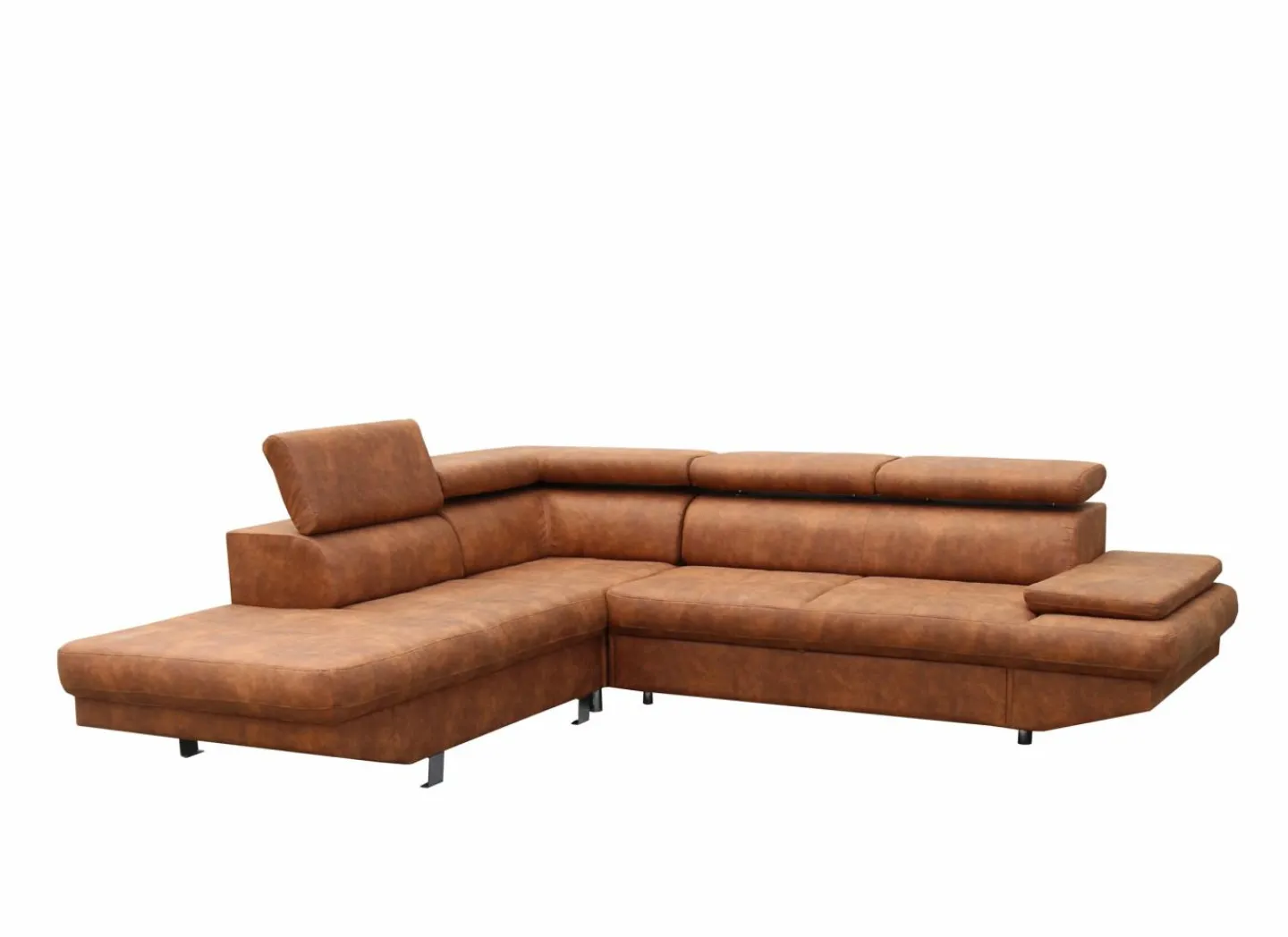 Hoeksalon Jet 295x255cm - stof - cognac