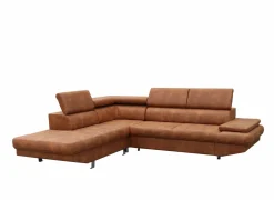 Hoeksalon Jet 295x255cm - stof - cognac