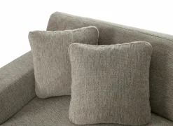 Hoeksalon Kent 390x230cm - stof - grijs