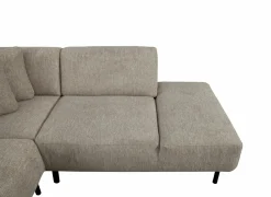 Hoeksalon Kent 390x230cm - stof - grijs