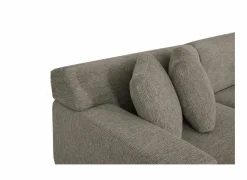 Hoeksalon Kent 390x230cm - stof - grijs