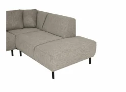 Hoeksalon Kent 390x230cm - stof - grijs