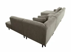 Hoeksalon Kent 390x230cm - stof - grijs