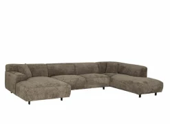 Hoeksalon Konstantinopol 398x217cm - stof - taupe