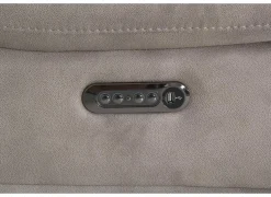 Hoeksalon Krall 344x300cm - stof - zilvergrijs - met relax