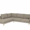 Hoeksalon Lamar 257x223cm - stof - lichtbruin