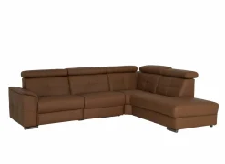 Hoeksalon Lana 289x227cm - leder - bruin