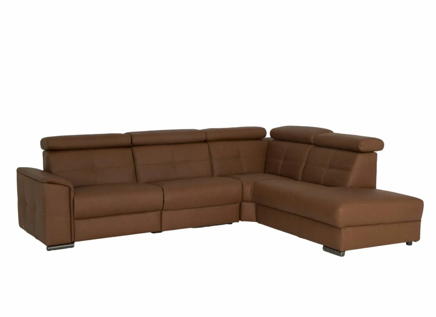 Hoeksalon Lana 289x227cm - leder - bruin