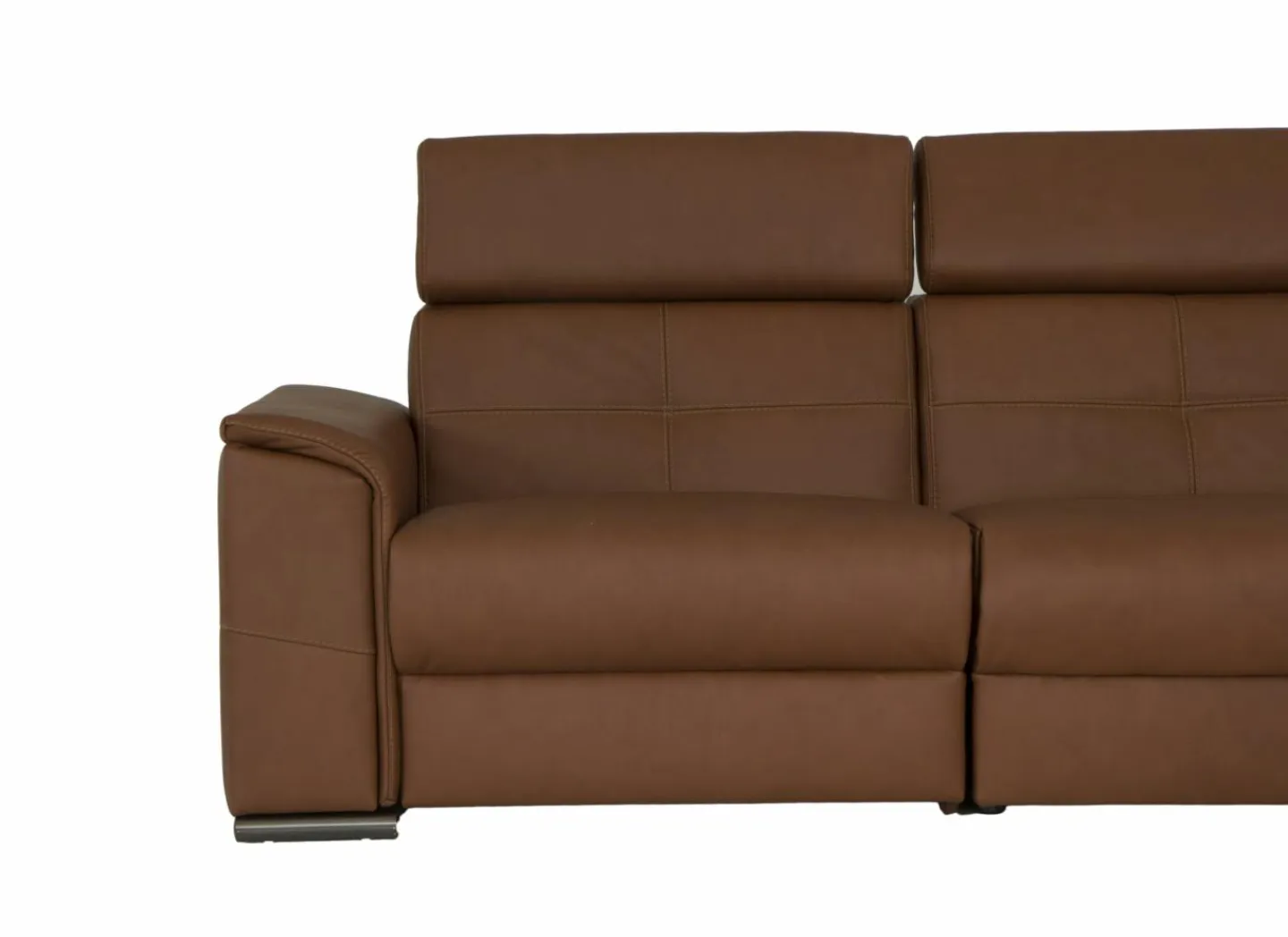 Hoeksalon Lana 289x227cm - leder - bruin